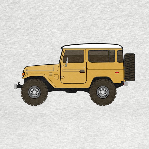 fj40 Land Cruiser yellow by -oddlyeven-